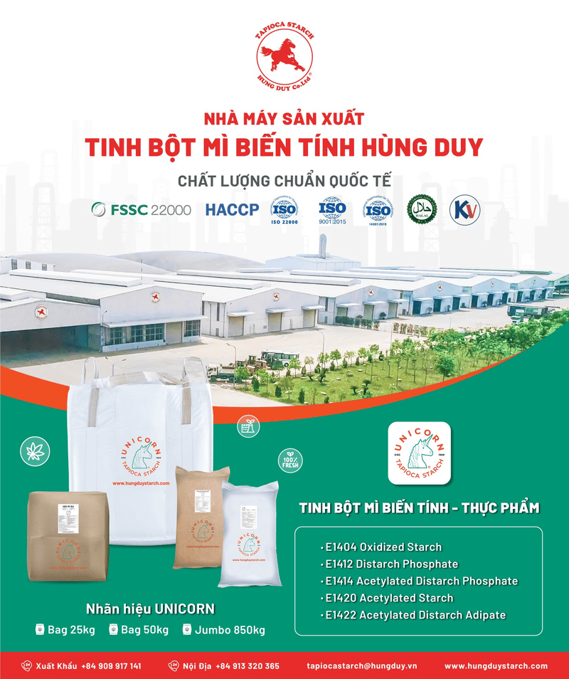 tinh bột biến tính trong kem