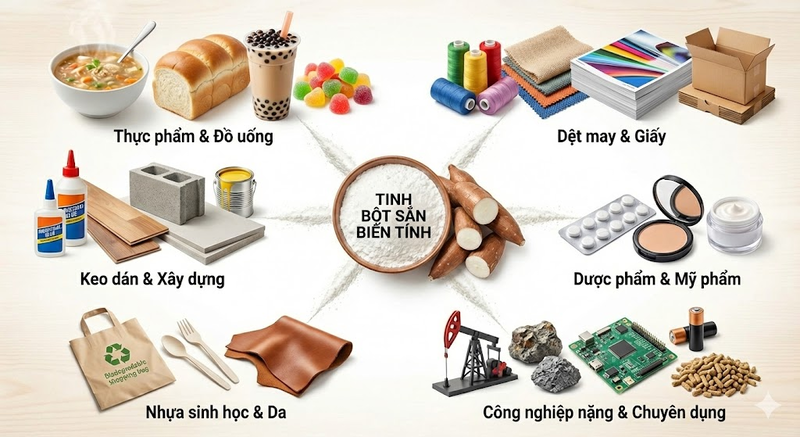 tinh bột mì biến tính