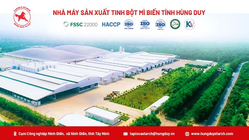 Nhà máy sản xuất tinh bột biến tính Hùng Duy Starch tại Tây Ninh 