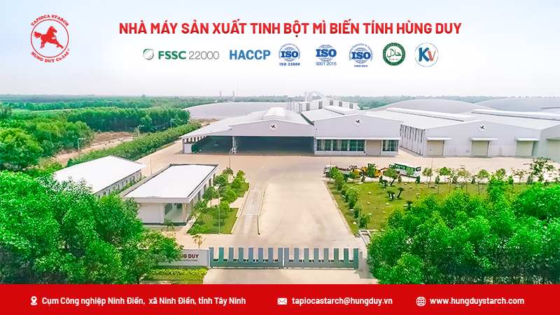 Nhà máy sản xuất tinh bột mì biến tính Hùng Duy Modified Tapioca Starch