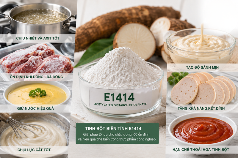 tinh bột biến tính e1414